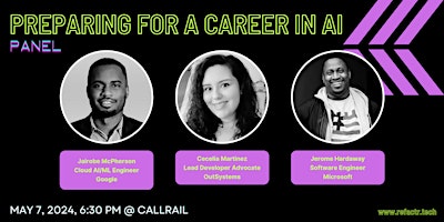 Imagen principal de REFACTR.TECH Panel: Preparing for a Career in AI