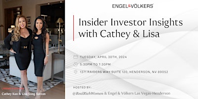 Primaire afbeelding van Insider Investor Insights with Cathey & Lisa