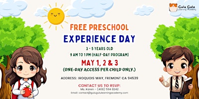 Primaire afbeelding van Free Preschool Experience Day