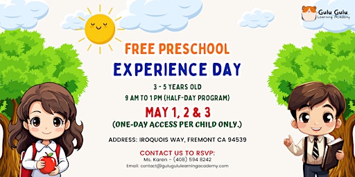 Imagem principal do evento Free Preschool Experience Day