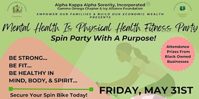 Imagen principal de 2024 Mental Health is Physical Health Spin Party...With A Purpose!