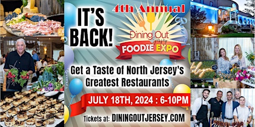 Imagem principal do evento Dining Out Jersey Foodie Expo 2024