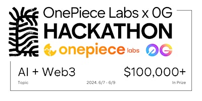 Imagem principal do evento OnePiece Labs x 0G  AI+Web3 Hackathon