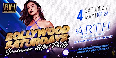 Immagine principale di Bollywood Saturdays: Bollywood Night @Arth Bar LA on May 4th (Ladies free) 