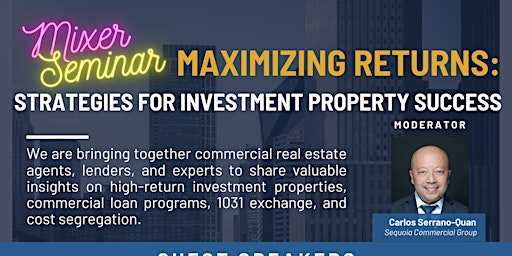 Image principale de Seminar - Maximizing Returns: Strategies for Investment Property Success