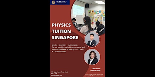 Imagem principal do evento Get focused with physics tuition in singapore 2024
