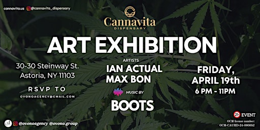 Art Exhibition + Live Painting + Music + Cannabis AT CANNAVITA primary image