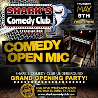 Imagem principal de Shark's Comedy Club UNDERGROUND Grand Opening Party and Comedy Show