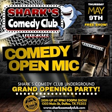 Shark's Comedy Club UNDERGROUND Grand Opening Party and Comedy Show