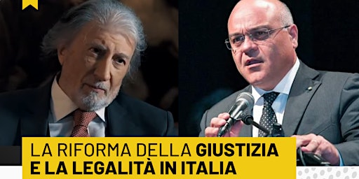 “Riforma della giustizia e legalità in Italia” con Scarpinato e Antoci primary image