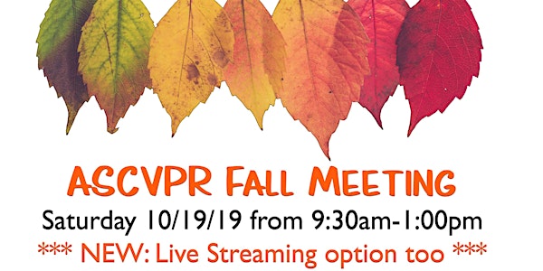 ASCVPR Fall Meeting