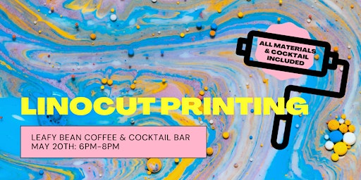 Image principale de Linocut Printmaking at Leafy Bean Coffee & Cocktail Bar
