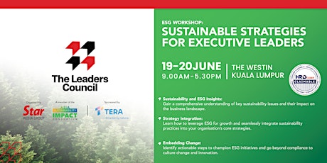 ESG and Sustainable Strategies for Executive Leaders Workshop 2024