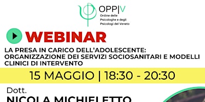 Webinar "La presa in carico dell’adolescente" primary image