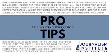 Pro Tips: Writing Workshop 2019 primary image