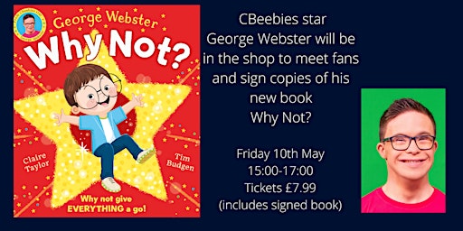 Hauptbild für CBeebies Star George Webster Book Signing