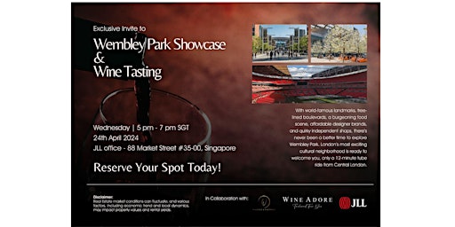 Hauptbild für Wembley Park Gardens Development  Showcase and Wine Tasting Event