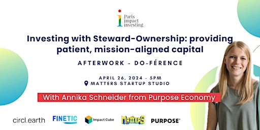 Primaire afbeelding van Investing w/Steward-Ownership: providing patient, mission-aligned capital