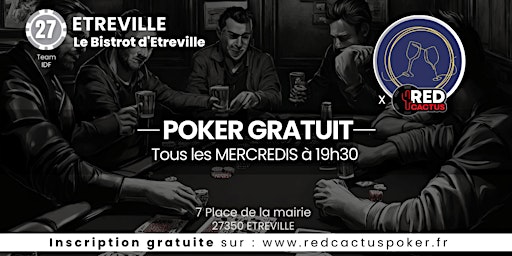 Imagen principal de Soirée RedCactus Poker X Le Bistrot d'Etreville à ETREVILLE (27)