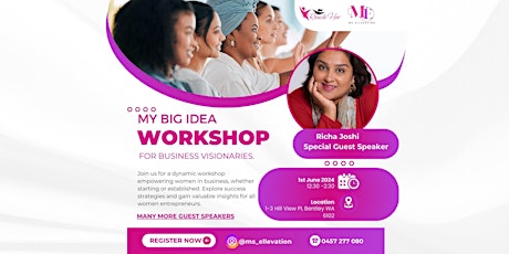 My Big Idea: Workshop for Business Visionaries.