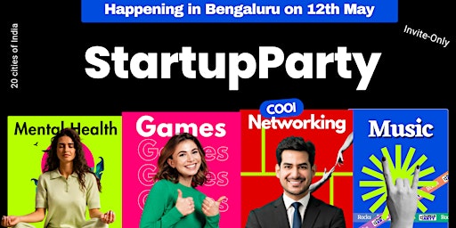 Primaire afbeelding van StartupParty - The Coolest Startup Event of Bengaluru
