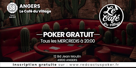 Soirée RedCactus Poker X Le Café du Village à ANGERS (49) primary image