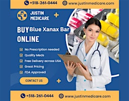 Buy Blue Xanax Bar Bar tablets online primary image