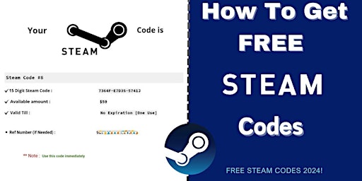 New))+ Steam Gift Card Codes ✺ Steam Wallet Codes Generator 2024 primary image