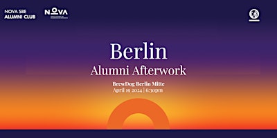 Primaire afbeelding van Nova SBE Alumni  Afterwork  Berlin
