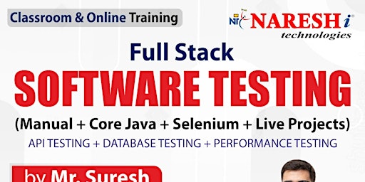 Imagem principal do evento Selenium Automation Testing | Software Testing Course | NareshiT