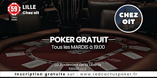 Soirée RedCactus Poker X Chez oit à LILLE (59) primary image