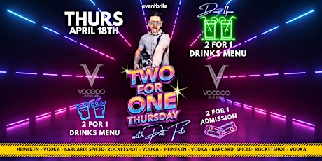 2-FOR-1 with Pat Fitz : Thurs 18 April - Over20s