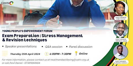 Youth Voice Panel: Exam Preparation- Stress Management & Revision Technique