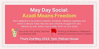 Imagem principal do evento May Day Social: Azadi Means Freedom