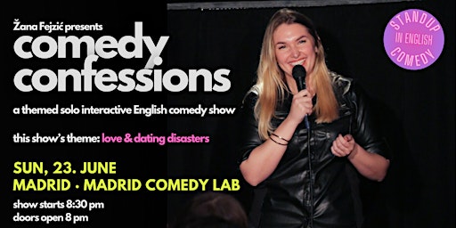 Primaire afbeelding van Comedy Confessions: An Interactive English Comedy Show (Madrid)