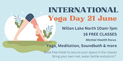 Hauptbild für International Yoga Day *FREE EVENT* Willen Lake North - Labyrinth
