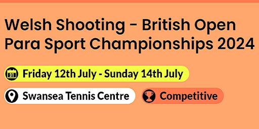 Primaire afbeelding van Welsh Shooting - British Open Para Sport Championships 2024