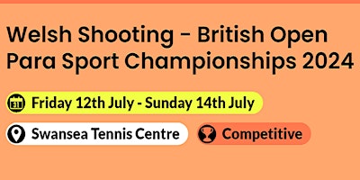 Primaire afbeelding van Welsh Shooting - British Open Para Sport Championships 2024