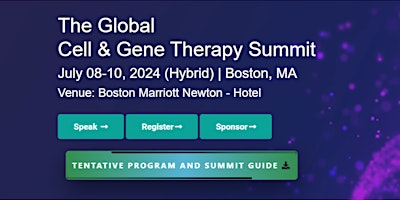 Imagem principal do evento The Global Cell & Gene Therapy Summit
