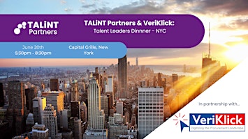TALiNT Partners & VeriKlick: Talent Leaders Dinner  primärbild