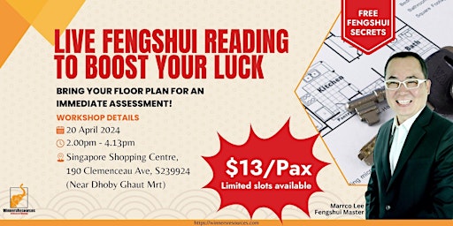 Immagine principale di Live Fengshui Reading with Master Marrco Lee 