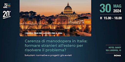 Hauptbild für I grandi temi del lavoro 2024: Carenza di manodopera in Italia