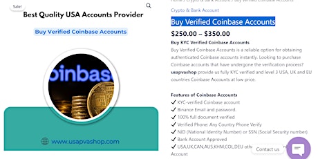 Buy Verified Coinbase Accounts Online Marketplaces