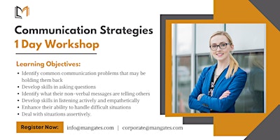 Hauptbild für Communication Strategies 1 Day Workshop in Columbus, OH on May 2nd, 2024