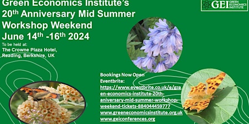 Green Economics Institute  20th Aniversary Mid Summer  Workshop  Weekend primary image