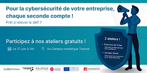 Primaire afbeelding van Workshops cybersécurité au Campus Numérique de Wallonie picarde