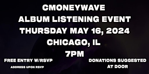 Imagem principal do evento CMONEYWAVE ALBUM LISTENING EVENT