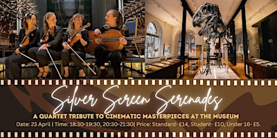 Imagem principal do evento Silver Screen Serenades: A Quartet Tribute to Cinema Amongst Dinosaurs