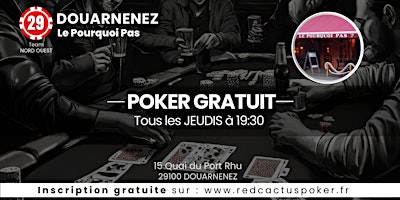 Soirée RedCactus Poker X Le Pourquoi Pas à DOUARNENEZ (29) primary image