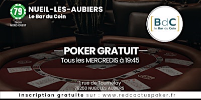 Primaire afbeelding van Soirée RedCactus Poker X Le Bar du Coin à NUEIL-LES-AUBIERS (79)
